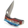 ARIAT Mexico Logo Hybrid Blade Folding Knife, Black, 3″ Blade (Medium)(Serape)