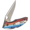 ARIAT Mexico Logo Hybrid Blade Folding Knife, Black, 3″ Blade (Medium)(Serape)