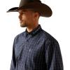 ARIAT Pro Series Norbert Classic Fit Shirt(Navy Blue/Light Blue)