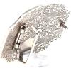 ARIAT Rectangle Buckle with Emblem, Antique Silver Rope Edge and Gold Floral Accents, 3″ x 4″