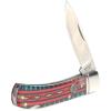 ARIAT Red/Blue Southwest Smooth Blade Folding Pocket Knife, Multicolor, 3” Blade (Large)(Multicolor (Aztec))