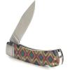 ARIAT Red/Blue Southwest Smooth Blade Folding Pocket Knife, Multicolor, 3” Blade (Large)(Multicolor (Pattern))