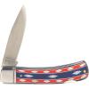 ARIAT Red/Blue Southwest Smooth Blade Folding Pocket Knife, Multicolor, 3” Blade (Large)(Red  Blue)