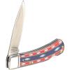 ARIAT Red/Blue Southwest Smooth Blade Folding Pocket Knife, Multicolor, 3” Blade (Large)(Red  Blue)