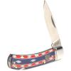 ARIAT Red/Blue Southwest Smooth Blade Folding Pocket Knife, Multicolor, 3” Blade (Large)(Red  Blue)