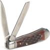 ARIAT Trapper Lockback Pocket Knife, Dual Blade, 3.38-in, Brown Woodgrain Handle(Brown)