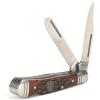ARIAT Trapper Lockback Pocket Knife, Dual Blade, 3.38-in, Brown Woodgrain Handle(Brown)