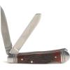 ARIAT Trapper Lockback Pocket Knife, Dual Blade, 3.38-in, Brown Woodgrain Handle(Brown)