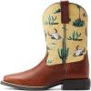 ARIAT Unisex-Child Round Up Wide Square Toe Western Boot(Spiced Cider)