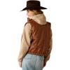 ARIAT Women Swirls Faux Leather Vest(Soft Silt)