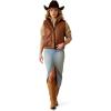ARIAT Women Swirls Faux Leather Vest(Soft Silt)