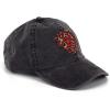 ARIAT Women’s Black Demin Cap with Leopard Embroidered Shield and Hook and Loop Ponytail Closure