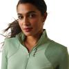 ARIAT Womens Breathe 1/4 Zip Baselayer(Basil)