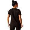 ARIAT Womens Clara 6 Pocket Scrub Top(Black)