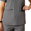 ARIAT Womens Clara 6 Pocket Scrub Top(Charcoal Grey)