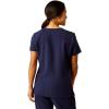 ARIAT Womens Clara 6 Pocket Scrub Top(Navy)