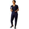 ARIAT Womens Clara 6 Pocket Scrub Top(Navy)
