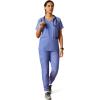 ARIAT Womens Clara 6 Pocket Scrub Top(Royal Blue Heather)