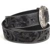 ARIAT Women’s Diamond Inlay Center Pattern Belt(Black)