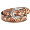 ARIAT Women’s Diamond Inlay Center Pattern Belt(Tan)