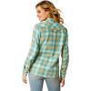 ARIAT Women’s Fr Classen Retro Fit Snap Work Shirt(Breeze Plaid)