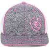 ARIAT Women’s Grey/Pink Adjustable Snapback Hat