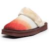 ARIAT Women’s Jackie Square Toe Warm Soft Genuine Suede Leather Indoor Outdoor Slippers with Plush Collar(Sunset)