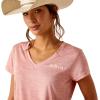 ARIAT Women’s Laguna Top, Aura Orange(Dusty Rose)