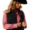 ARIAT Womens Logo Softshell Vest(Black)