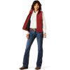 ARIAT Womens Logo Softshell Vest(Burnt Russet/Stripe)