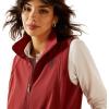 ARIAT Womens Logo Softshell Vest(Burnt Russet/Stripe)