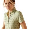 ARIAT Womens Motif Polo(Laurel Green Geo)