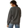 ARIAT Women’s Oversized Crew Sweatshirt(Heather Charcoal)