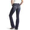 ARIAT Women’s R.E.A.L. Mid Rise Stretch Whipstitch Boot Cut Jean(Ocean)
