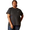 ARIAT Womens Rebar Cotton Strong T-shirtShirt(Charcoal Heather)
