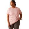 ARIAT Womens Rebar Cotton Strong T-shirtShirt(Mauveglow Space Dye)