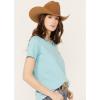 ARIAT Women’s Rebar Cotton Strong V-Neck Top(Bachelor Button Heather)
