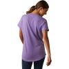 ARIAT Women’s Rebar Cotton Strong V-Neck Top(Paisley Purple)