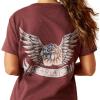 ARIAT Women’s Rebar Cottonstrong Roughneck Graphic T-Shirt(Burgundy Heather)