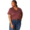 ARIAT Women’s Rebar Cottonstrong Roughneck Graphic T-Shirt(Burgundy Heather)