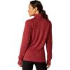 ARIAT Womens Rebar Gridwork Baselayer 1/4 Zip T-Shirt(Tibetan Red)