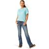 ARIAT Womens Rebar Heat Fighter T-Shirt(Arctic Blue/Cendre Blue)