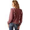 ARIAT Women’s Twyla Ruffle Sweatshirt(Renaissance Rose)