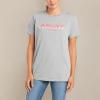 ARIAT Womens WMS Rebar Cotton Strong Logo Ss T-shrt H(Heather Grey)