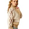 ARIAT Womens Wild West Sweater(Summer Sand/Irish Cream)