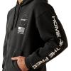 ARIAT mens Ariat Sponsor Patriot Hoodie(Charcoal Heather)