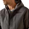 ARIAT mens Crius Hooded Insulated Jacket(Grey Heather)