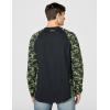 ARIAT mens Fr Ac Stretch Camo Baseball T-shirt(Black/Lime Camo)