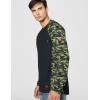 ARIAT mens Fr Ac Stretch Camo Baseball T-shirt(Black/Lime Camo)