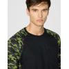 ARIAT mens Fr Ac Stretch Camo Baseball T-shirt(Black/Lime Camo)